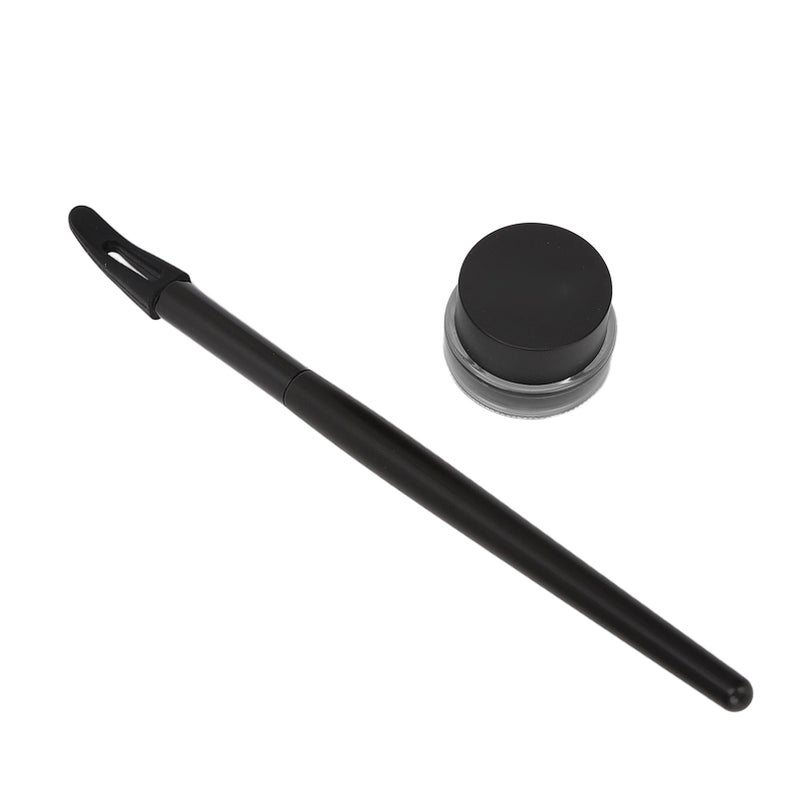 Silicone Eyeliner Tool Set Eyeliner Guide Wand Waterproof Long Lasting Eyeliner Cream 0.1oz for Makeup Novice Black Eyeliner Cream - Image 3