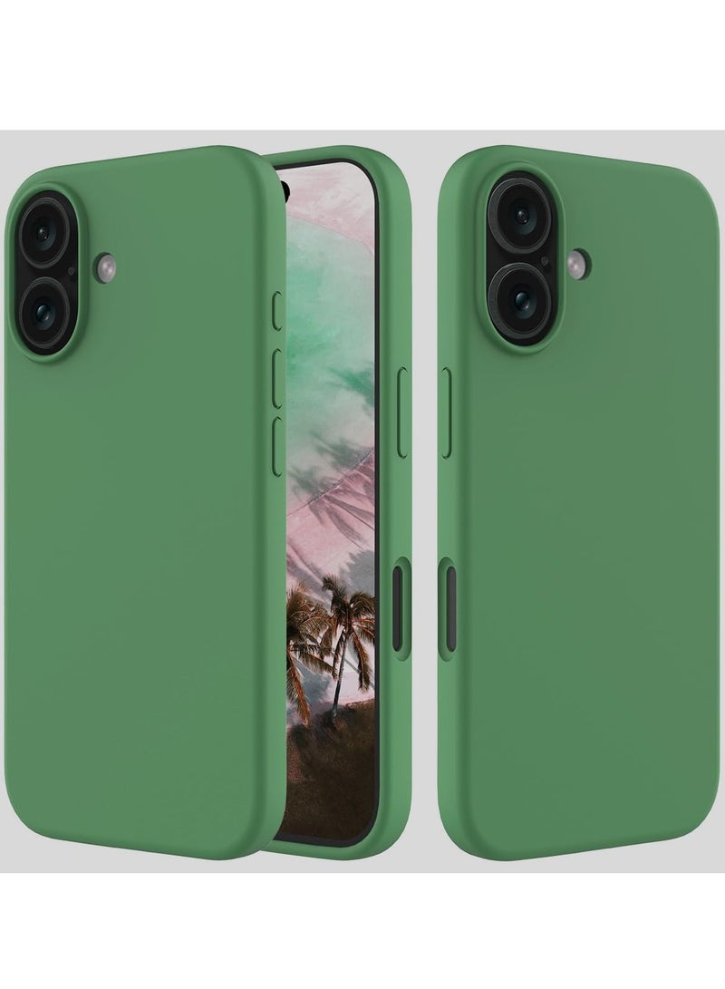 ELTRAZONE iPhone 16 Slim Fit Matte Green TPU Case – Soft, Flexible Silicone Back Cover - Image 1