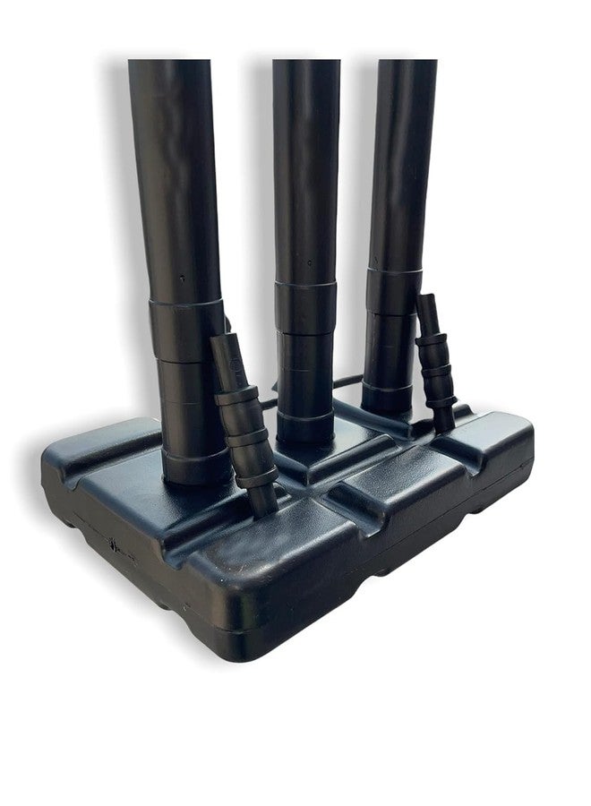 Encanto Xylofit Set of Heavy Durable Plastic Wicket Stumps with-3 Stumps + 2 Bails + 1 Stand - Image 4
