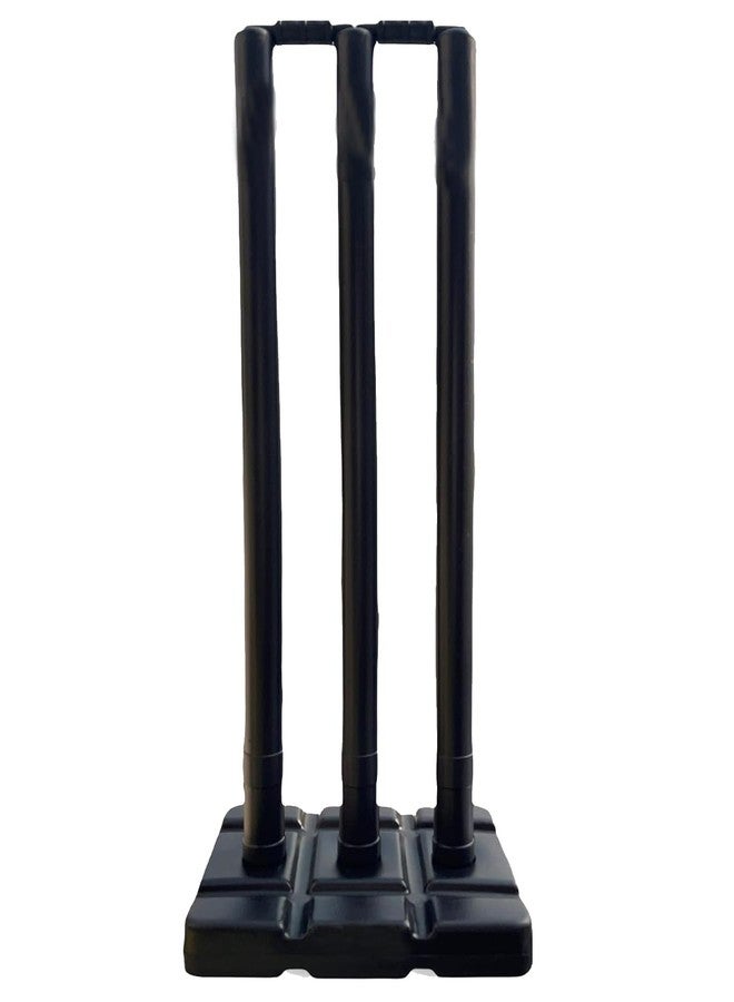 Encanto Xylofit Set of Heavy Durable Plastic Wicket Stumps with-3 Stumps + 2 Bails + 1 Stand - Image 1