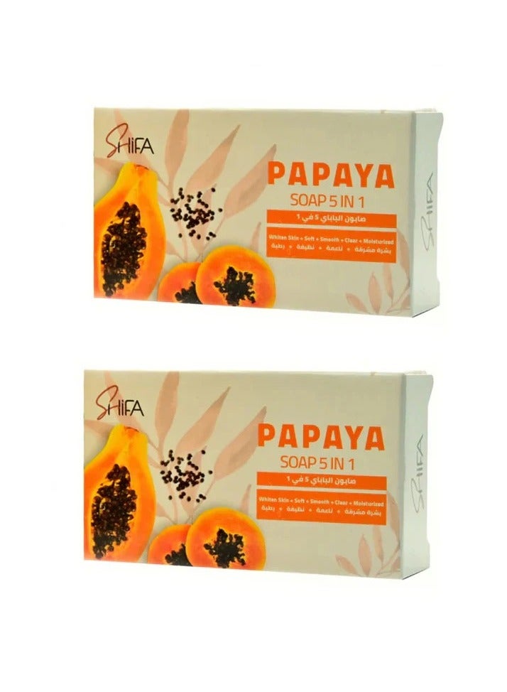 Two pieces of  Papaya soap 1*5 135 grams