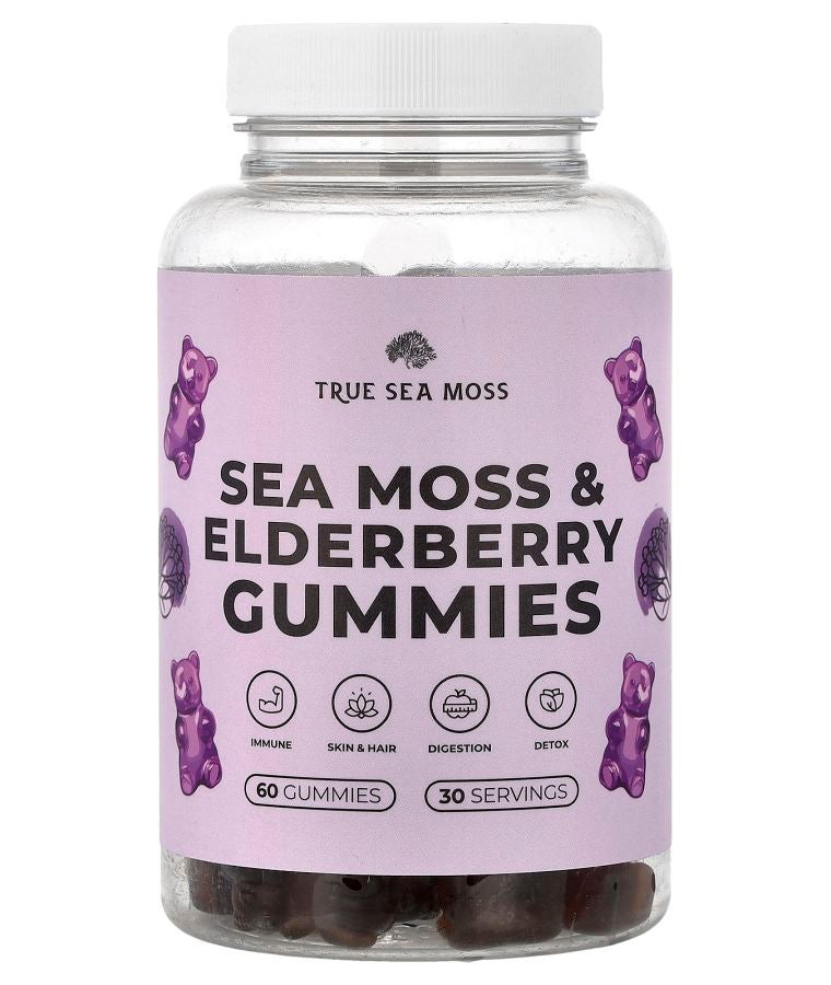 Sea Moss & Elderberry Gummies  60 Gummies
