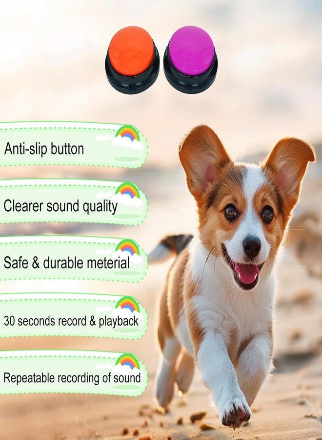 Gelabur Set of 2 Dog Buttons for Communication, Voice Recordable Buttons for Classroom, Dog Training Talking Buttons Starter Set, Pet Easy Speaking Buttons Tools - Image 3
