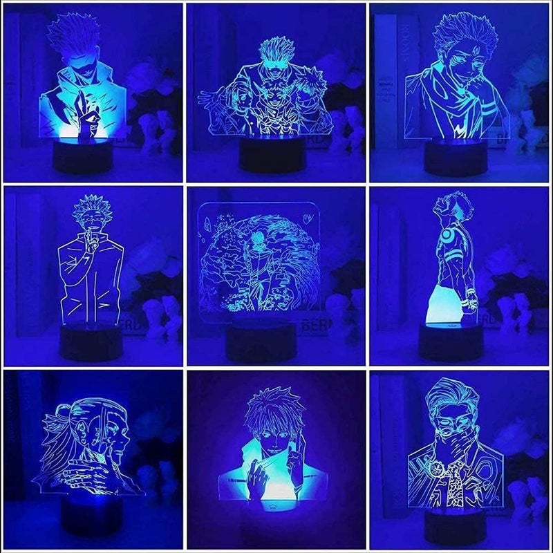 Al Raied ARS® Jujutsu Kaisen 3D Illusion Lamp with 16 Colors - Satoru Gojo LED Night Light - Image 2