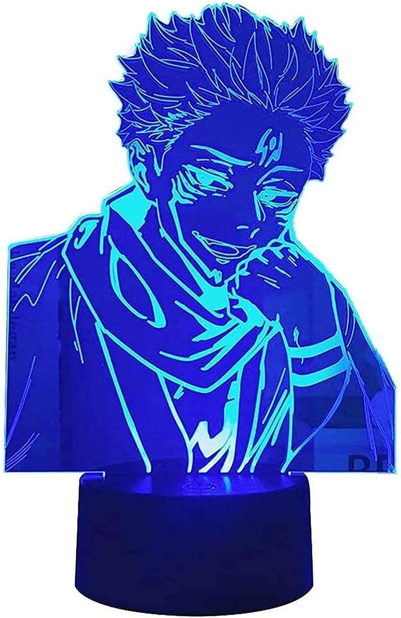 Al Raied ARS® Jujutsu Kaisen 3D Illusion Lamp with 16 Colors - Satoru Gojo LED Night Light - Image 3