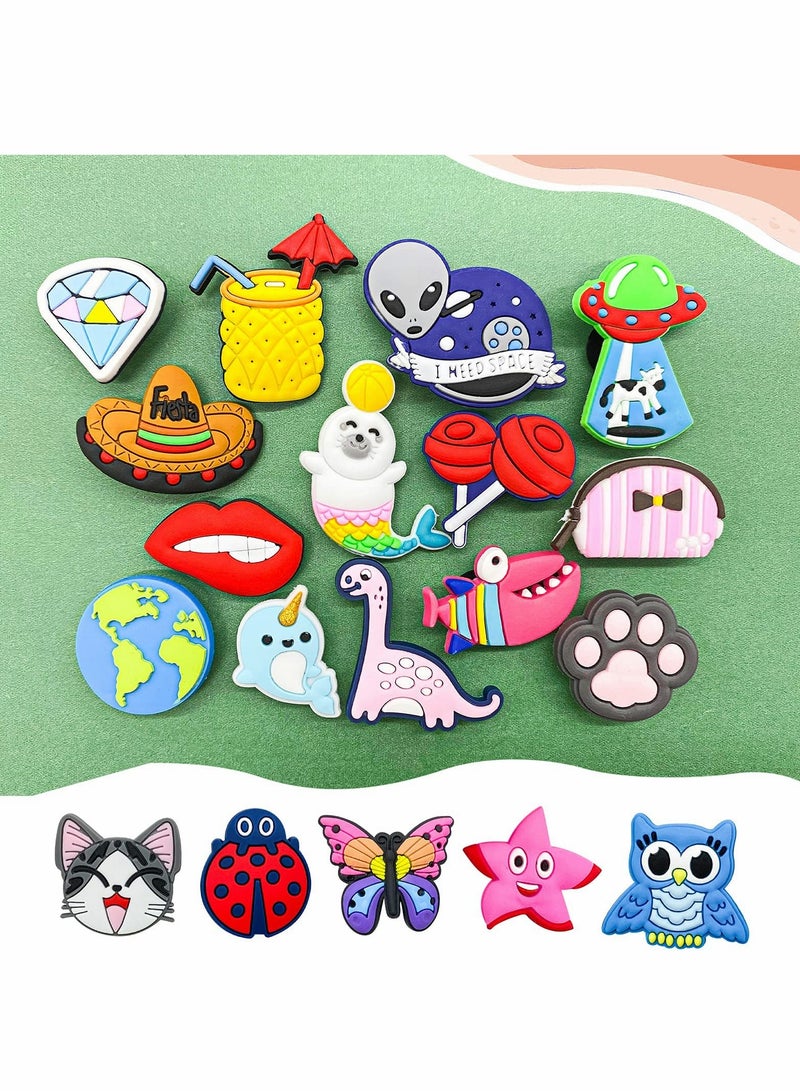Excefore Shoe Decoration Charms, 100Pcs Assorted  Croc Charm, Croc Jibbitz Accessories for Crocs Shoe - Image 4
