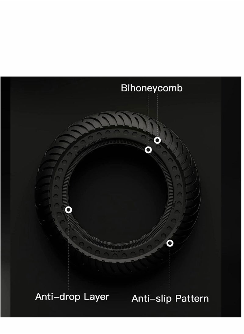 Excefore - Solid Rubber Tire 8.5 inch for Gotrax GXL V2/XR/APEX XL S2/S2R M365/Pro Scooter Front/Rear Tyre Shock Absorption Explosion Proof Accessories 2PCS - Image 1