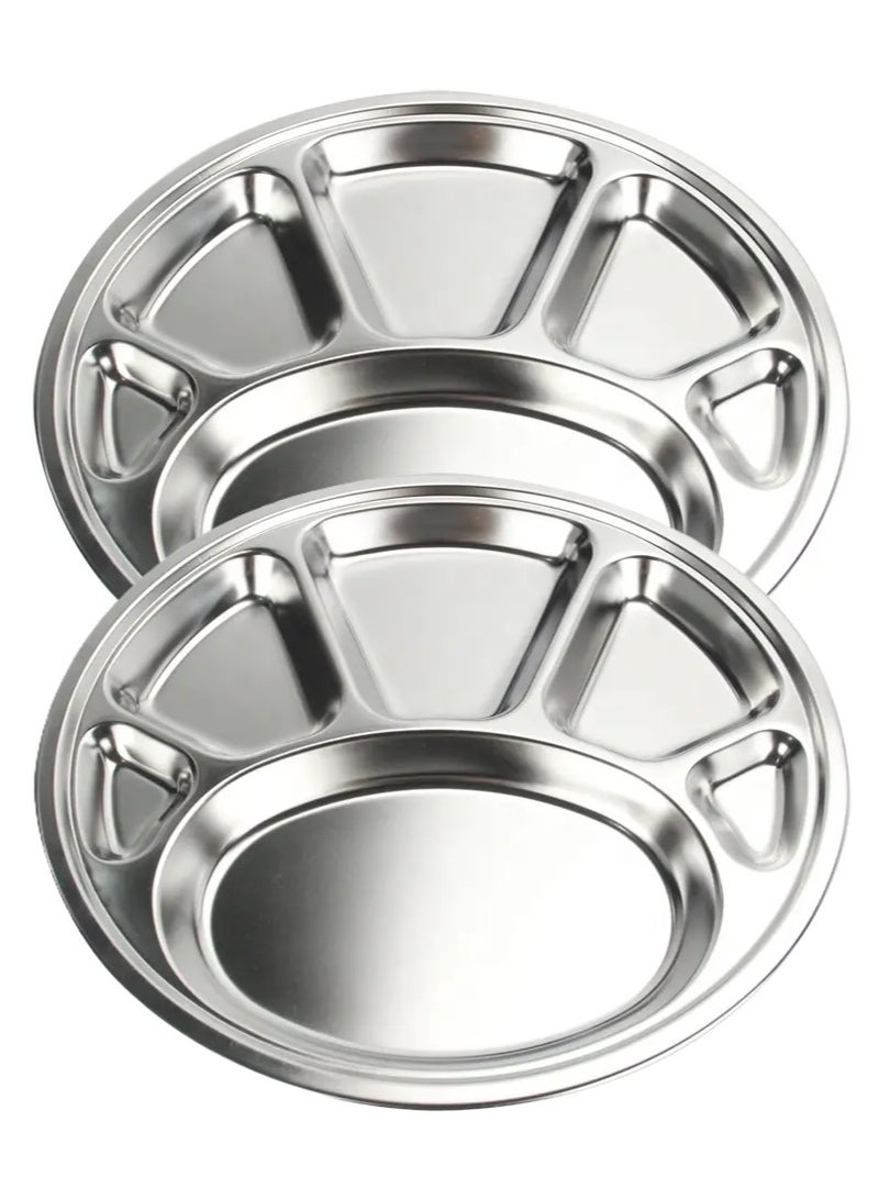 Queen 6 Stainless Steel Tray Divided Into 6 Compartments - Image 2