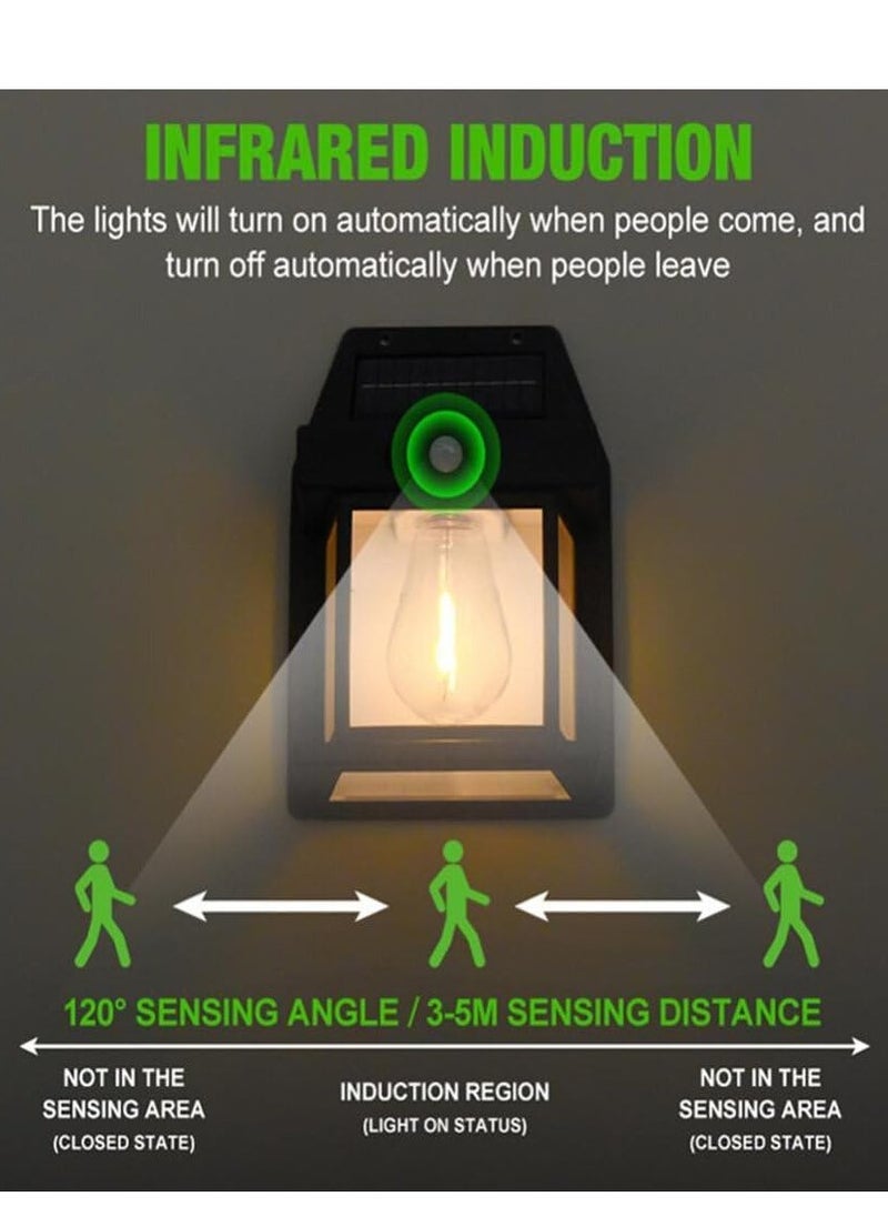 ELTRAZONE - Solar Interaction Wall Lamp Outdoor & Indoor – Wireless Waterproof LED Wall Sconce with Motion Sensor and Dusk-to-Dawn Auto On/Off – 3 Intelligent Lighting Modes – Energy-Saving Solar Wall Mount Lantern for Garden, Patio, Porch, Garage, or Entryway – White - Image 1