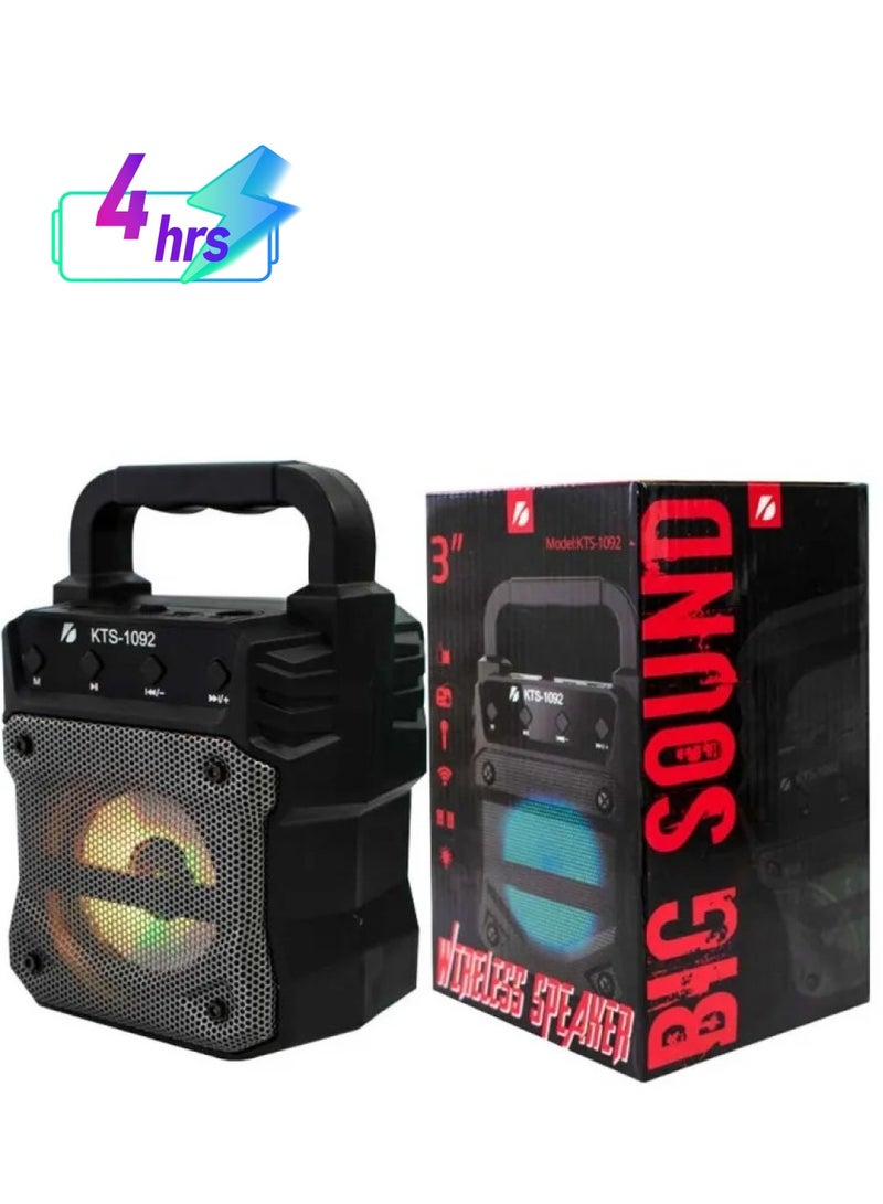 كي تي اس كاسادوماني KTS-1092 مكبر صوت بلوتوث 5 واط مع نظام LED - Image 1