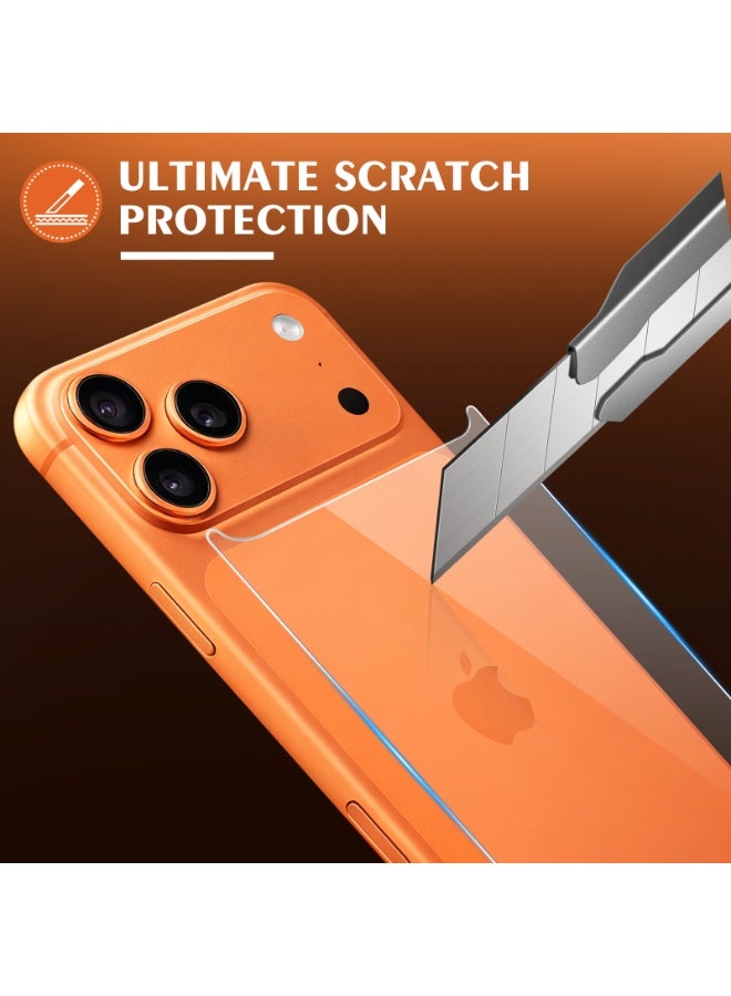 واقي الشاشة الخلفية لـ iPhone 17 Pro Max [2-Pack]، واقي الزجاج الخلفي لـ iPhone 17 Pro Max لمكافحة بصمة الأصابع / الخدش للغاية رقيقة للواقي الخلفي لـ iPhone 17 Pro Max (6.9 بوصة) - Image 2