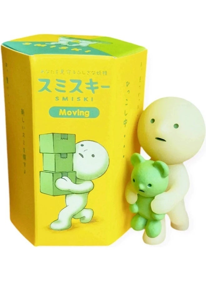 Smiski Moving Series Glow In The Dark Mini Figure Luminous Housewarming Toy Figurine Mystery Box Single Piece - Image 1
