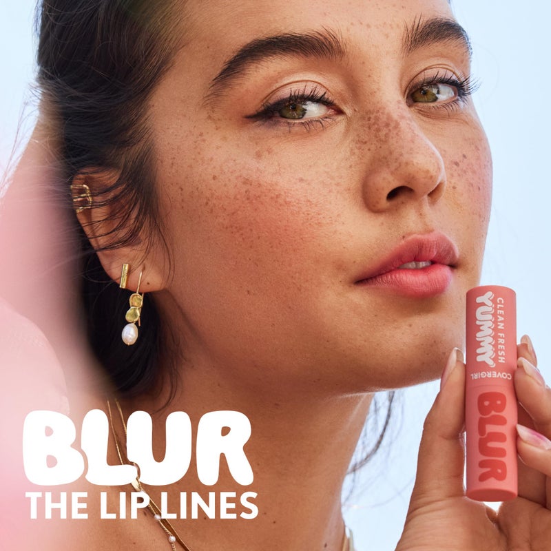 COVERGIRL Clean Fresh Yummy Blur Lipstick, Blurring Effect, Matte Lip Color, Fresh Pear Flavored, Vegan Formula - 180 Hunny Blur (Deep Plum) - Image 5