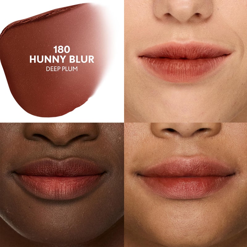 COVERGIRL Clean Fresh Yummy Blur Lipstick, Blurring Effect, Matte Lip Color, Fresh Pear Flavored, Vegan Formula - 180 Hunny Blur (Deep Plum) - Image 2