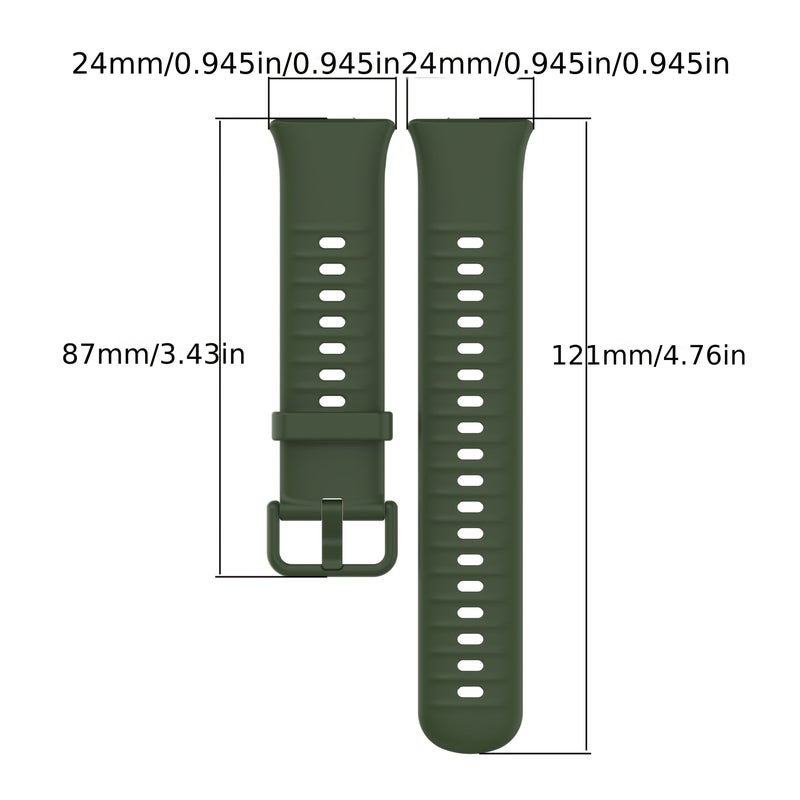 Fashion 3 Pack Watch Straps Orange Light Green Purple For Huawei Fit3 Fit4 Pro Sport Silicone Strap Quick Release Comfortable Buckle Design - Image 2