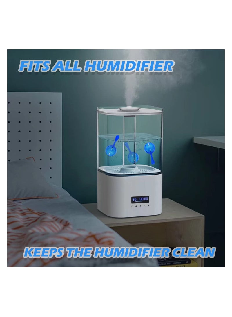KASTWAVE Humidifier Cleaner, Clean Water Tank Fish Tank Water Purification Deodorant Cleaner, Applicable Humidifier Silver Ion Device Reduce Limescale And Odor Purifies Water (12 Pack)  - Image 4
