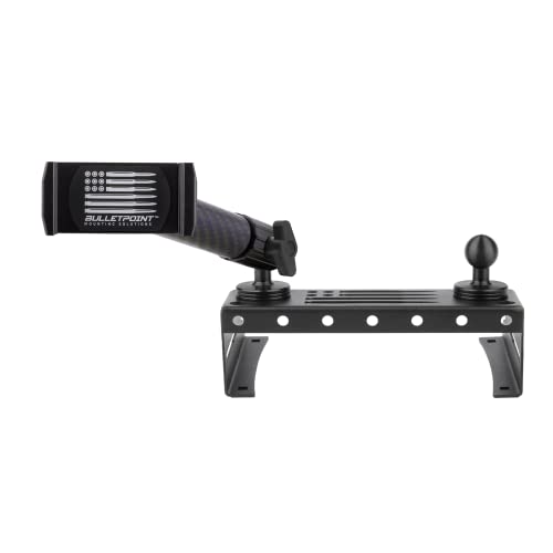 Bulletpoint Metal Dash Mount Phone Holder Compatible with 2015-2020 Ford F150 & 2017-2022 F250/F350 Super Duty - Dual 20mm Ball Dash F150 Phone Mount (Spring-Loaded) - Image 1