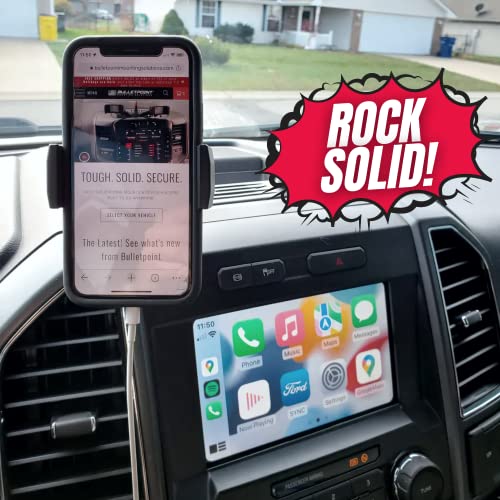 Bulletpoint Metal Dash Mount Phone Holder Compatible with 2015-2020 Ford F150 & 2017-2022 F250/F350 Super Duty - Dual 20mm Ball Dash F150 Phone Mount (Spring-Loaded) - Image 3