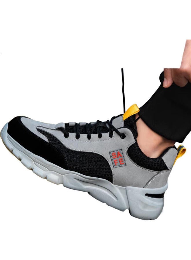 Jingtu Safety Shoes For Men, Summer Breathable, Steel Toe Cap, Puncture-Resistant, Lightweight, Work Functional Shoes 1103T Size 41 - Image 1