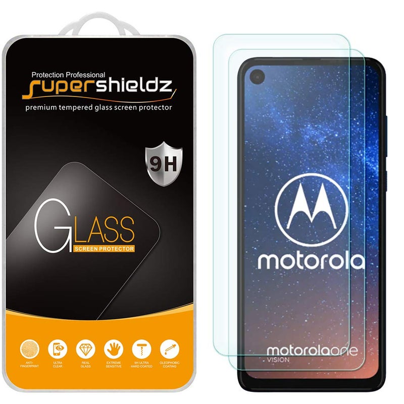 Supershieldz 2 Pack Designed for Motorola One Vision and One Action Tempered Glass Screen Protector Anti Scratch Bubble Free - Image 3