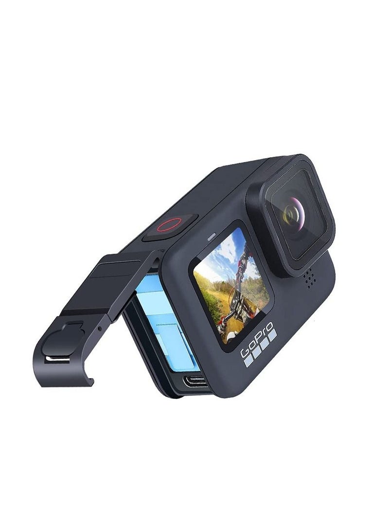 KASTWAVE Replacement Side Door for GoPro Hero 9 Hero 10 Black, Aluminum Alloy Removable Battery Case Cover Protective Type-C Charging Port Adapter Repair Part Camera Vlog Accessories - Image 3