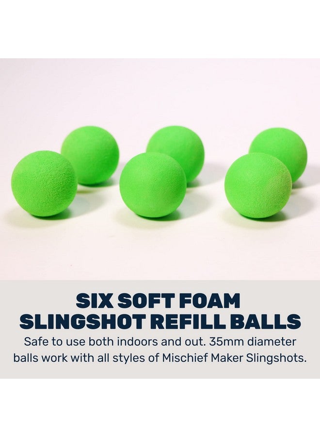 Mighty Fun! Mischief Maker® Toy Slingshot Foam Balls Refill Pack - Made From Eva Foam - Colorful Soft Foam Balls For Sling Shot Toys - Boys And Girls Indoor & Outdoor Fun Game For Kids Play (Green) - Image 3
