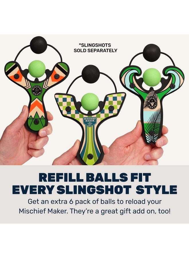 Mighty Fun! Mischief Maker® Toy Slingshot Foam Balls Refill Pack - Made From Eva Foam - Colorful Soft Foam Balls For Sling Shot Toys - Boys And Girls Indoor & Outdoor Fun Game For Kids Play (Green) - Image 5