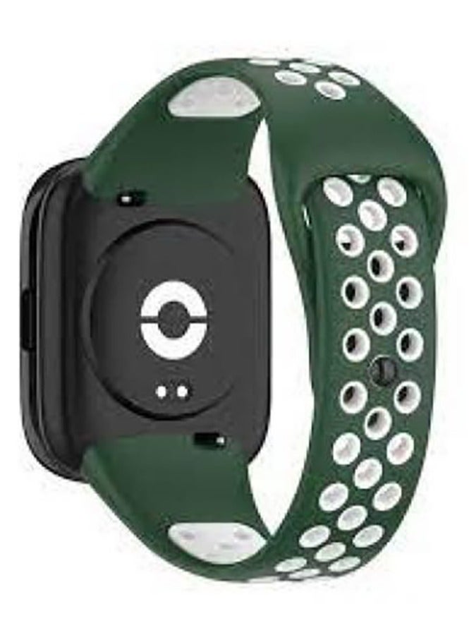 Xiaomi Redmi Watch 3 Active Soft Silicone Replacement Strap With Amazing Design - Green / White