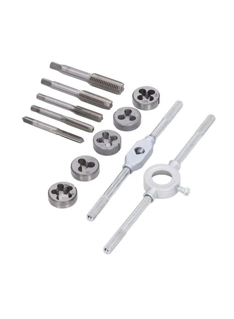 Metric Taps & Die Set 12 PC Multi-Functional Wrench Combination Set M6-M12 With Storage Case For Create And Repair Damaged Threads - Image 3