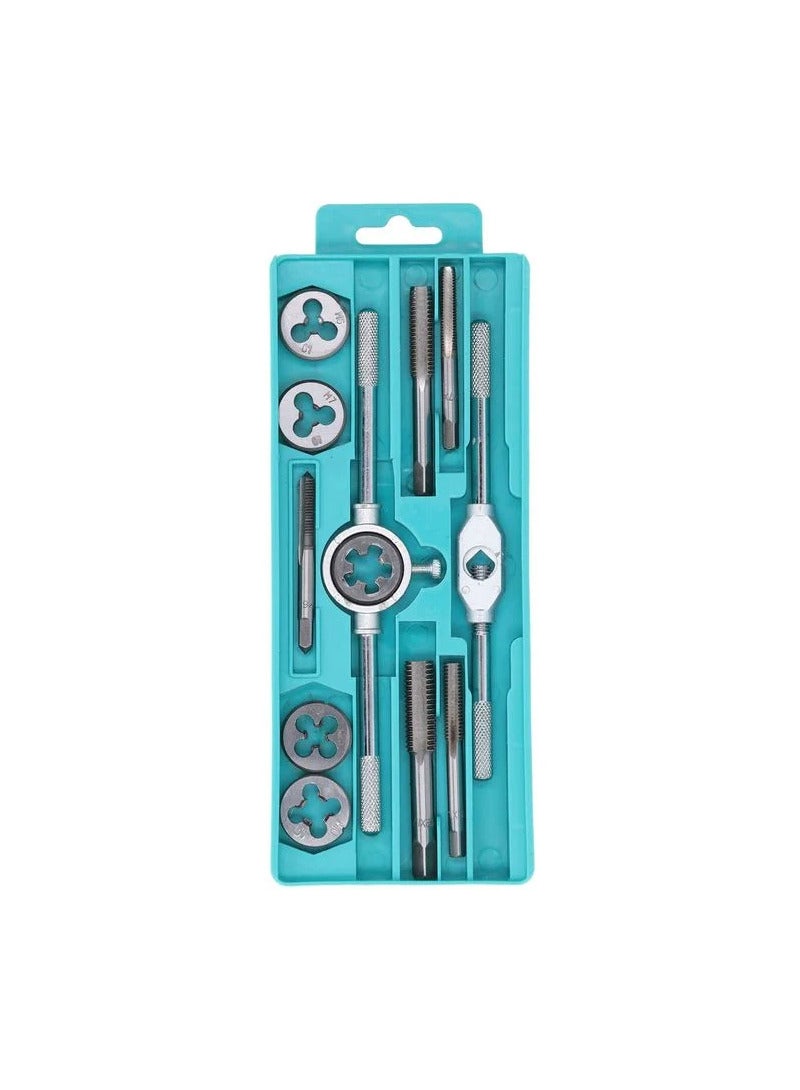 Metric Taps & Die Set 12 PC Multi-Functional Wrench Combination Set M6-M12 With Storage Case For Create And Repair Damaged Threads - Image 1