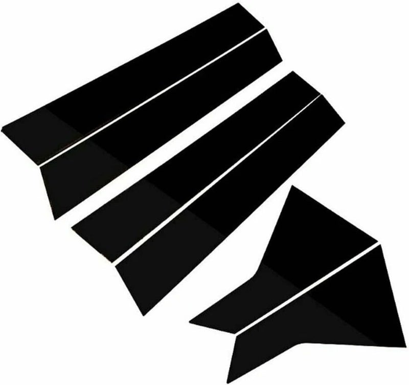 QASULER 6Pcs Glossy Black Car Exterior Stickers for Civic Sedan - Image 1