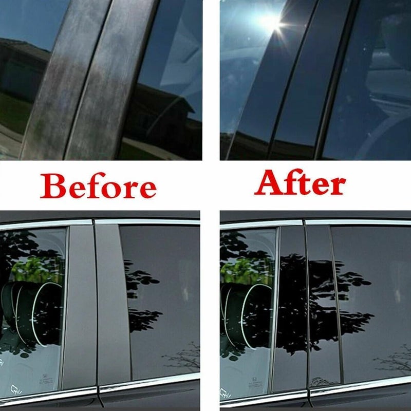 QASULER 6Pcs Glossy Black Car Exterior Stickers for Civic Sedan - Image 4