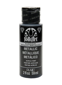 FolkArt Acrylic Metallic Paint, 2 Fl Oz (Pack of 1), Sequin Black 