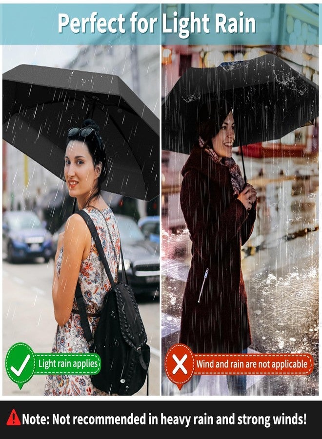 ISABRELLA UPF 50+ UV Protection Ultra Lightweight Small Umbrella for Women & Kids, 130g Mini Pocket Umbrella, 3 Fold Compact Travel Umbrella, 38-Inch Windproof Canopy, Small & Portable for Daily Use (black) - Image 5