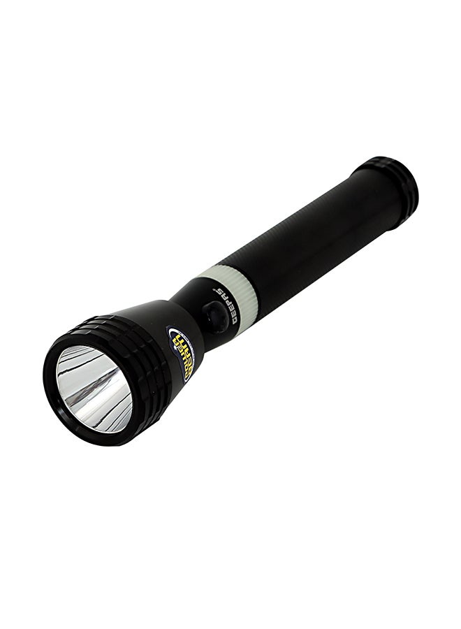 GEEPAS Rechargeable LED Flashlight Aluminium Torch /3000mAh Battery /Ideal for Campaigning, Trekking, Outdoor Activities Black 242mm - Image 2