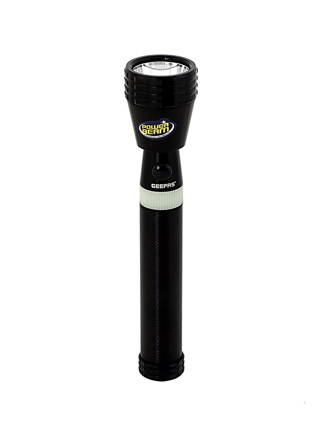 GEEPAS Rechargeable LED Flashlight Aluminium Torch /3000mAh Battery /Ideal for Campaigning, Trekking, Outdoor Activities Black 242mm - Image 3