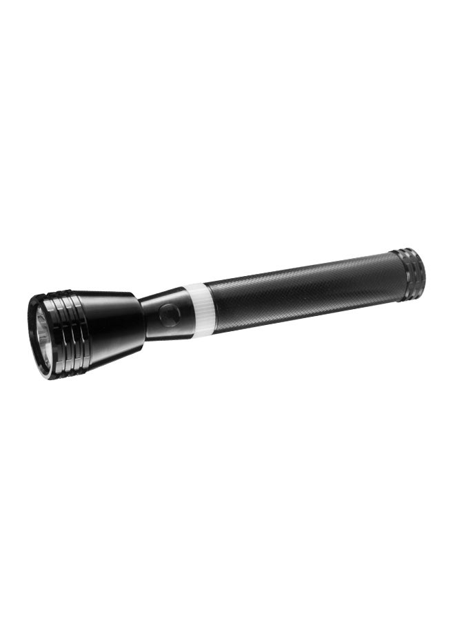 GEEPAS Rechargeable LED Flashlight Aluminium Torch /3000mAh Battery /Ideal for Campaigning, Trekking, Outdoor Activities Black 242mm - Image 1