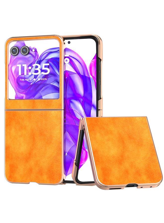 S-TOP Case For Motorola Razr 50 / Razr 60 Nano Electroplating Dual Color Lichi Texture PU Phone Case - Image 1