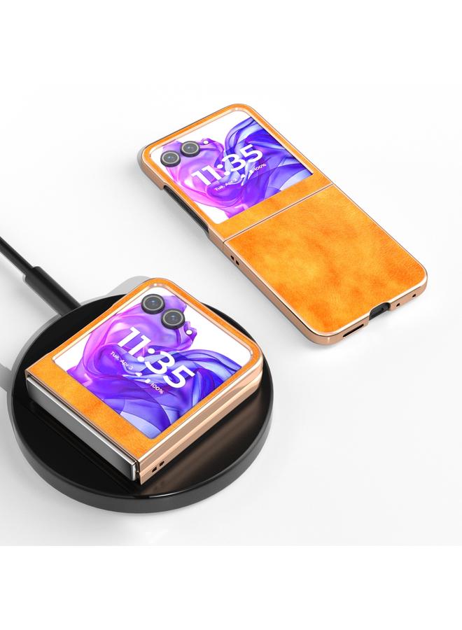 S-TOP Case For Motorola Razr 50 / Razr 60 Nano Electroplating Dual Color Lichi Texture PU Phone Case - Image 2