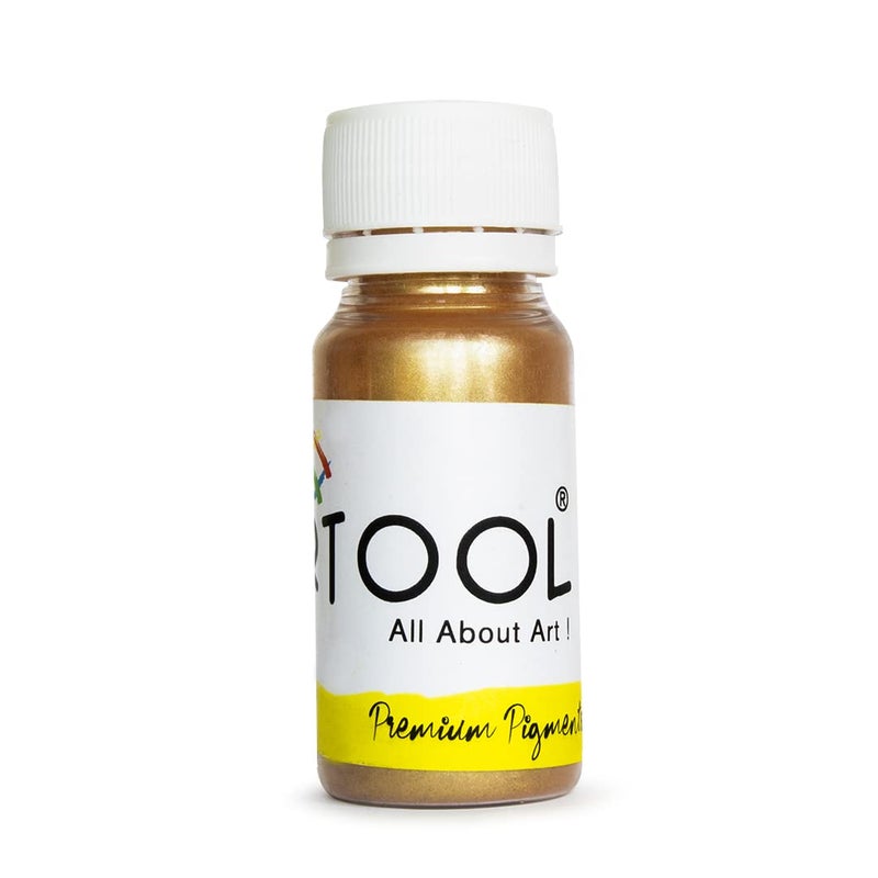 Artool بودرة ميكا ARTOOL لصبغة الراتنج الإيبوكسي 18K ذهب داكن غير سامة للاستخدام المتعدد في صنع الشموع والرسم ومشاريع الفن والحرف 9 جرام (PP13) - Image 1