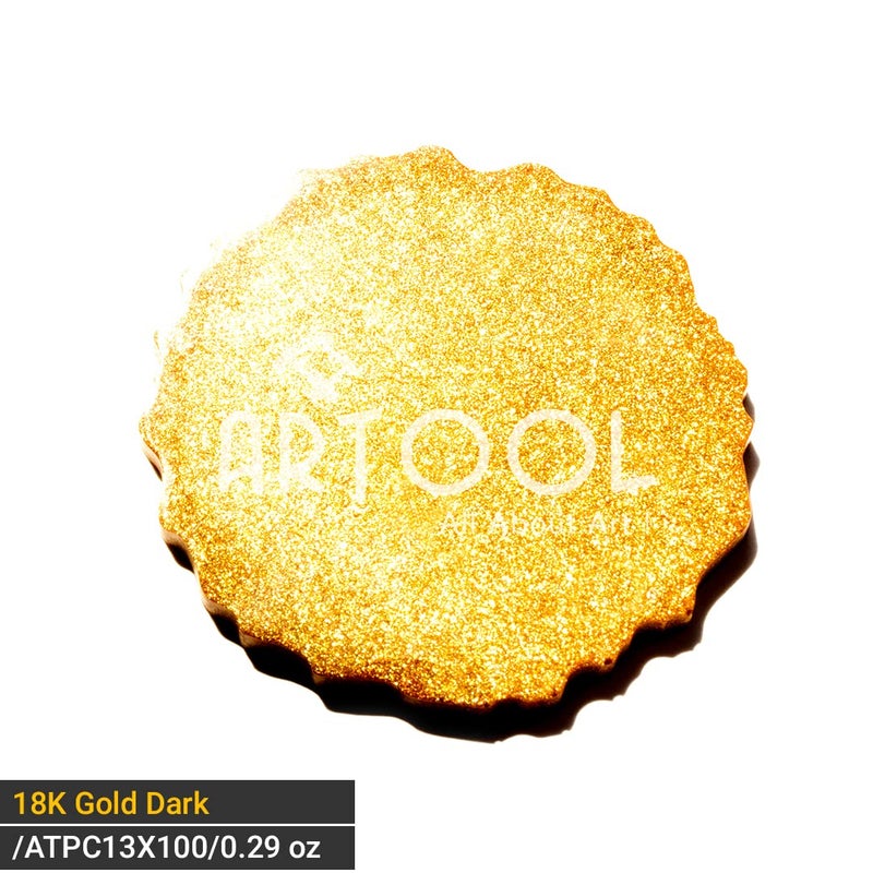 Artool بودرة ميكا ARTOOL لصبغة الراتنج الإيبوكسي 18K ذهب داكن غير سامة للاستخدام المتعدد في صنع الشموع والرسم ومشاريع الفن والحرف 9 جرام (PP13) - Image 2