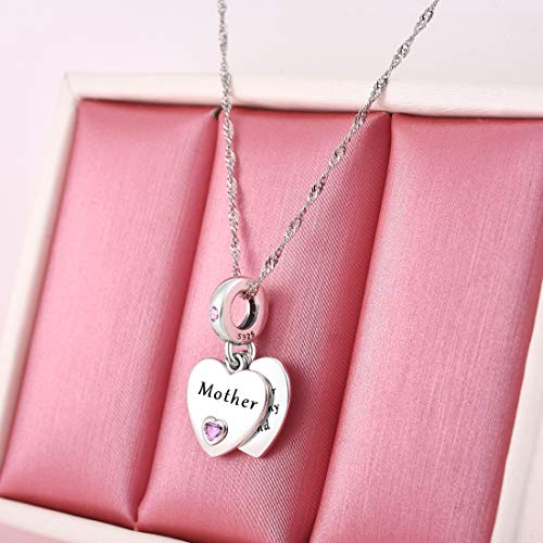 DALARAN Mother Charms for Pandora Bracelet Mom Love Heart Dangle Charms Mother's Day Chrismas Present for Women - Image 3