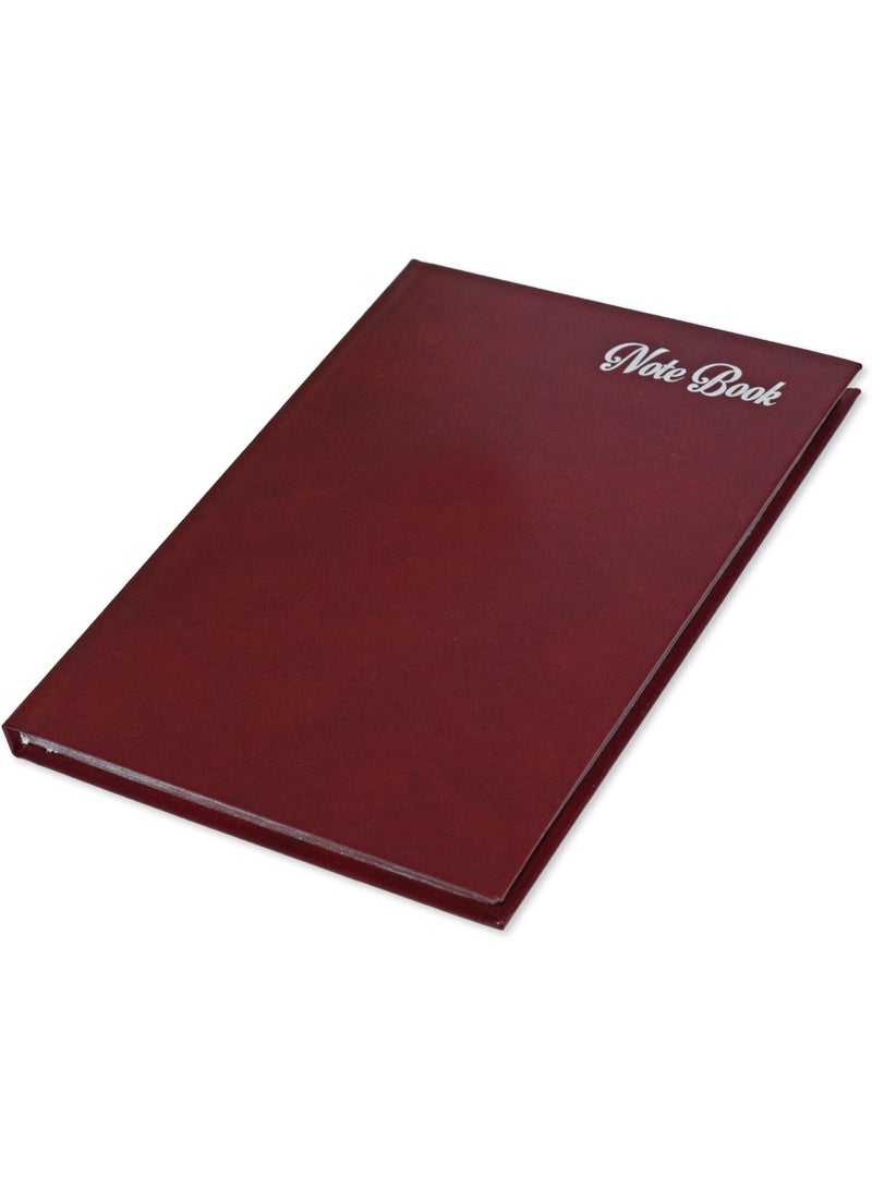 FIS Notebook Bonded Leather, Size A5, Offset White Paper, 70 GSM, 196 Pages, 8 mm Ruled, Hard Cover, Silver Gilded Edges, Colour Maroon - FSNBHCA5GWHBLMR - Image 1
