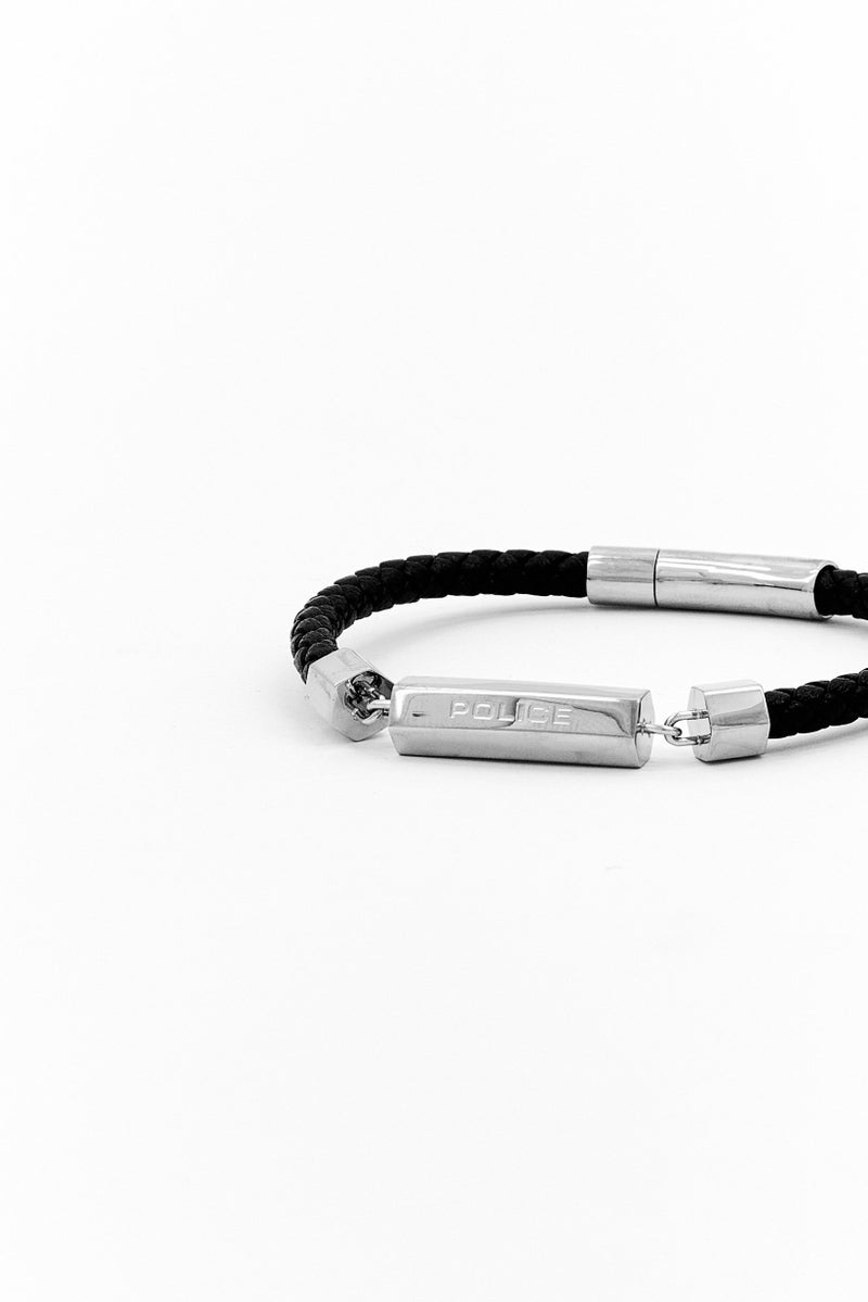 POLICE Men Brand Logo Leather Bracelet  - Image 3