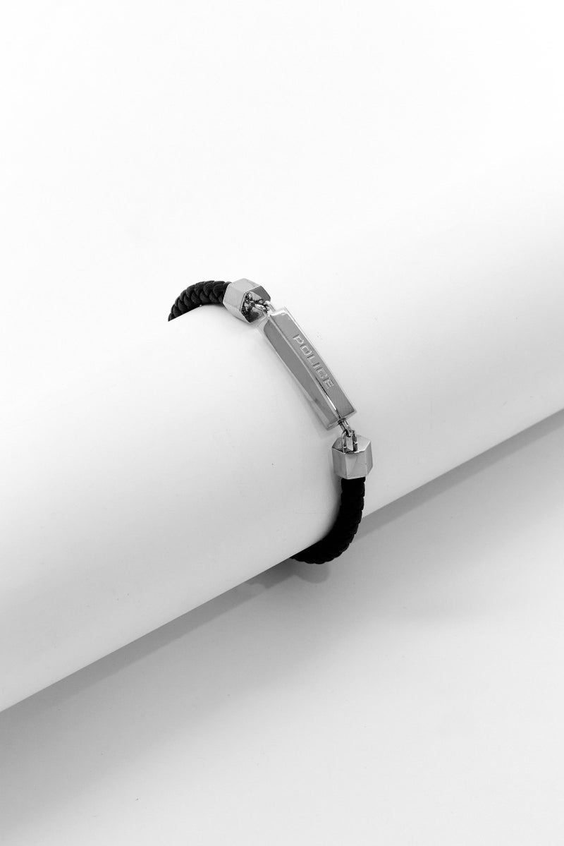 POLICE Men Brand Logo Leather Bracelet  - Image 1
