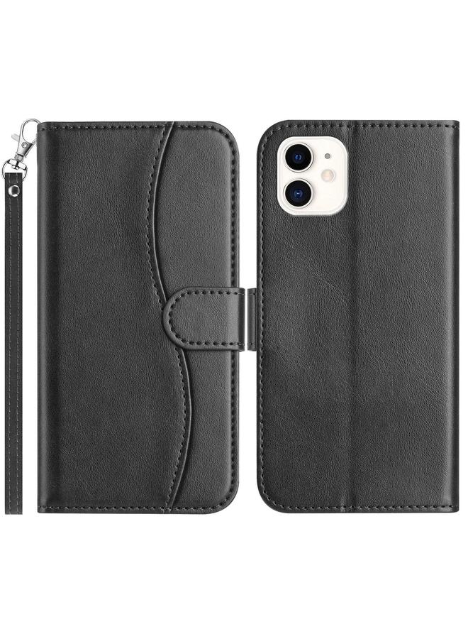Zaboon Case For iPhone 12 mini Dual-Folded S-shape Leather Phone Case - Image 1
