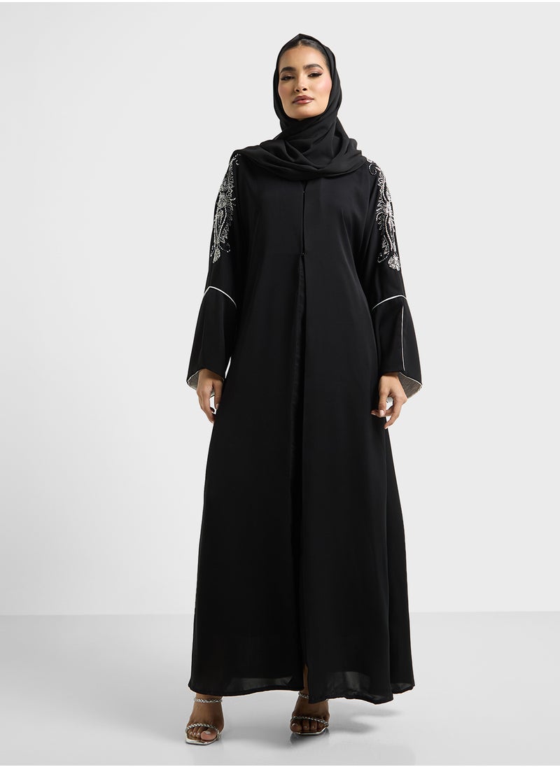 Khizana Embellished Abaya With Sheila  - Image 1