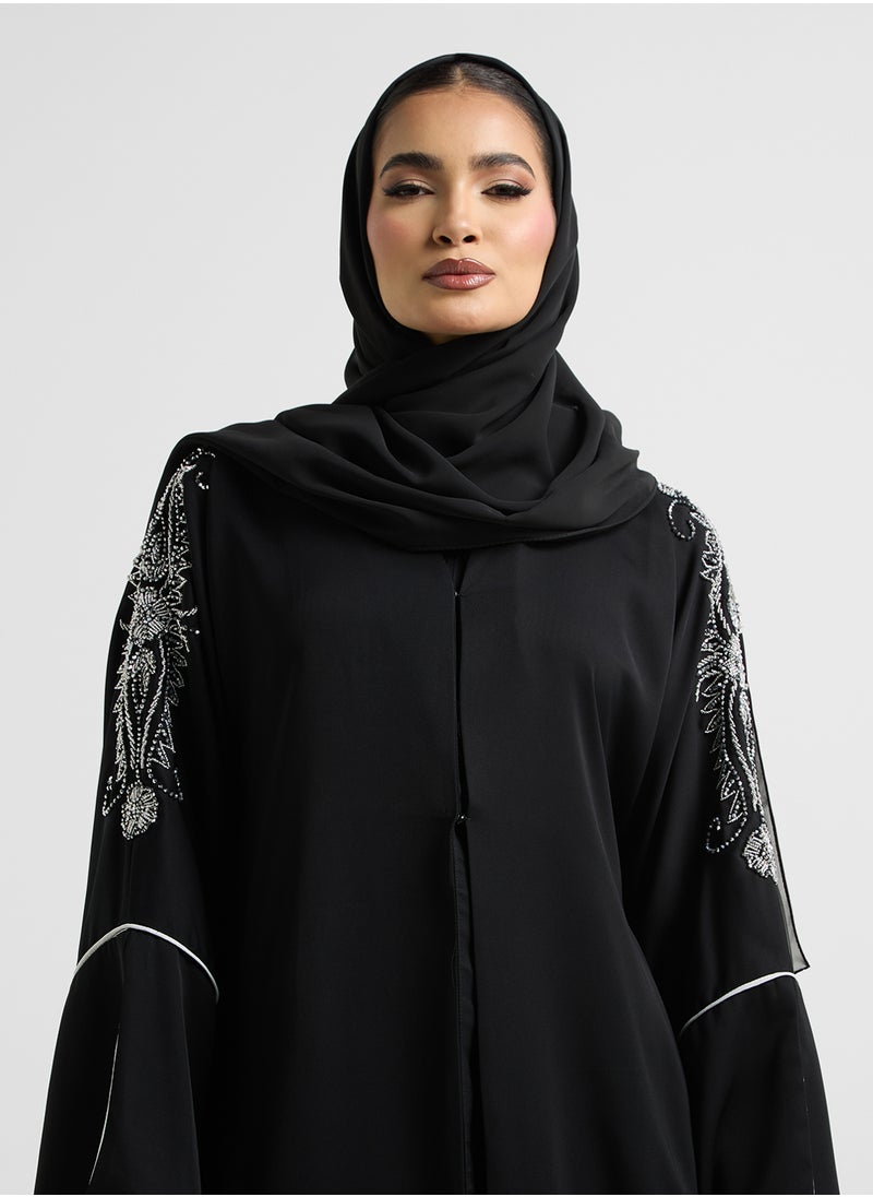 Khizana Embellished Abaya With Sheila  - Image 4