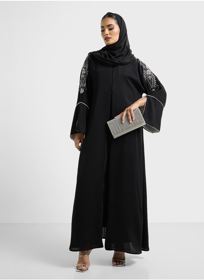 Khizana Embellished Abaya With Sheila  - Image 5