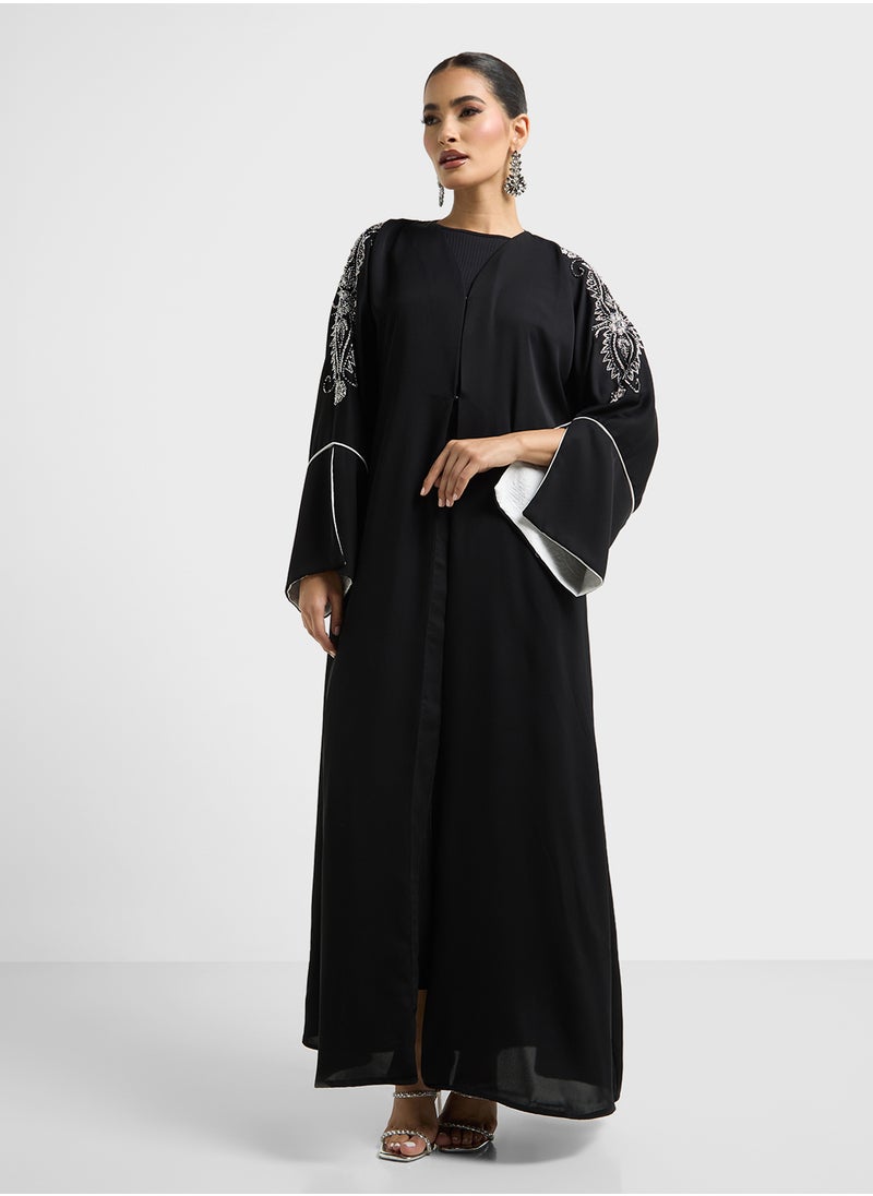 Khizana Embellished Abaya With Sheila  - Image 3